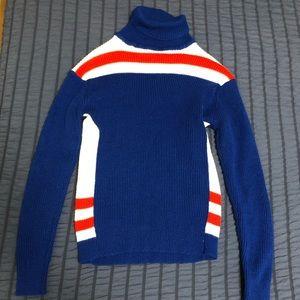 Vintage retro ski turtleneck sweater